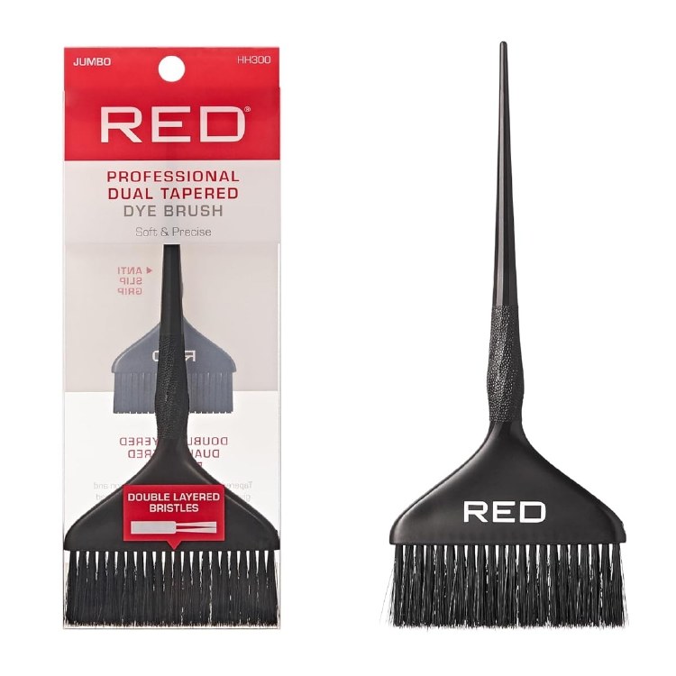 Red Professional Dual Tapered Hair Dye Brush #HH300