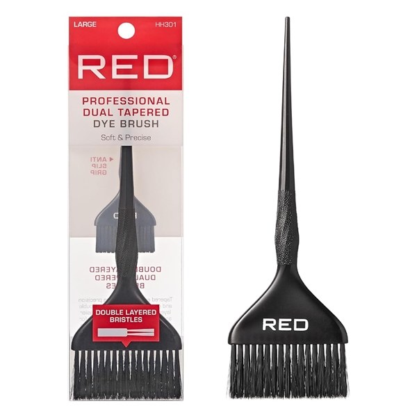 Red Professional Dual Tapered Hair Dye Brush #HH301