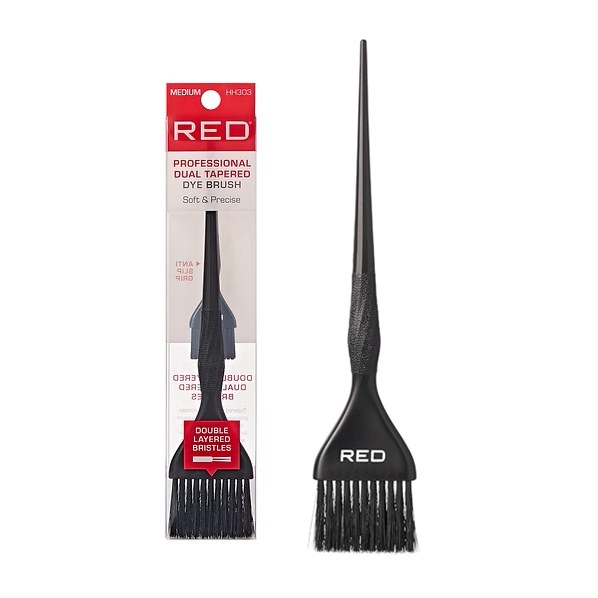 Red Professional Dual Tapered Hair Dye Brush #HH303