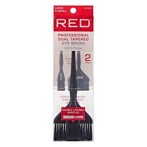 Red Professional Dual Tapered Hair Dye Brush #HH306