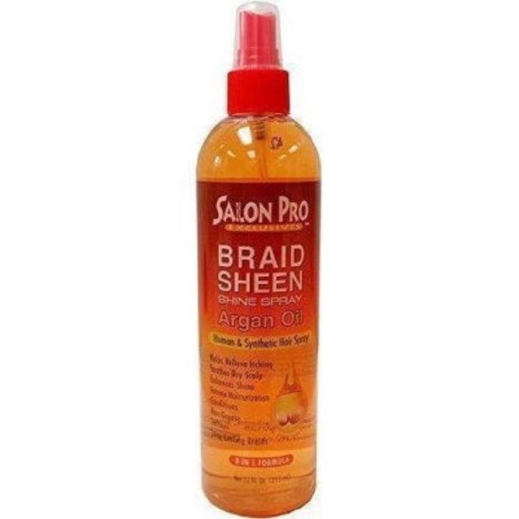 Salon Pro Braid Sheen Argan Oil Spray 12oz