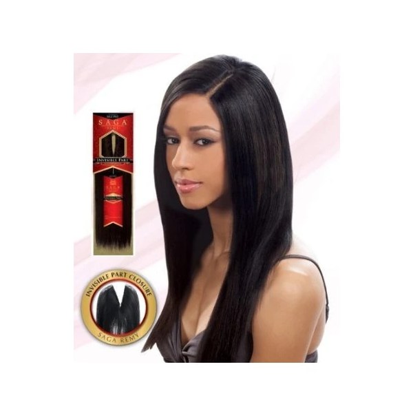 Saga Remy Human Hair Invisible Part Closure 12 Inch - # 27