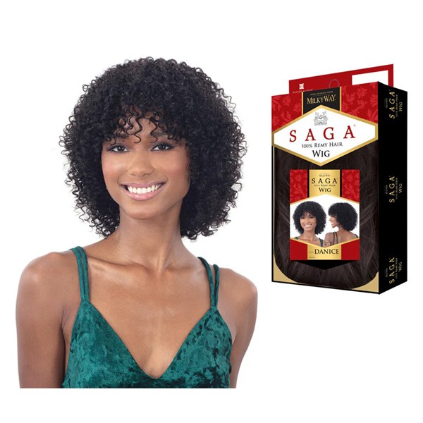 Saga Remy Human Hair Wig - Danice - # 1B