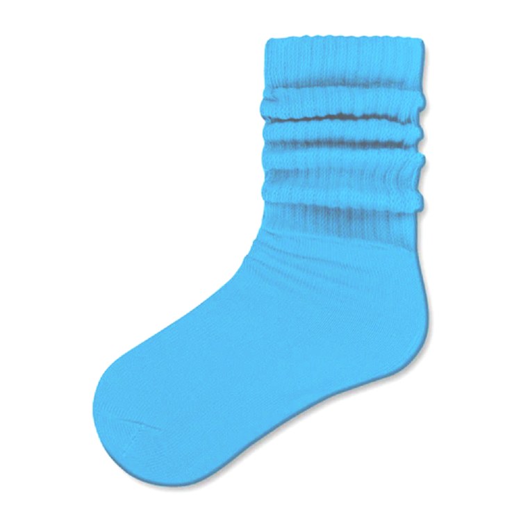 SGB Slouch Socks - Solid Color - Blue Sky