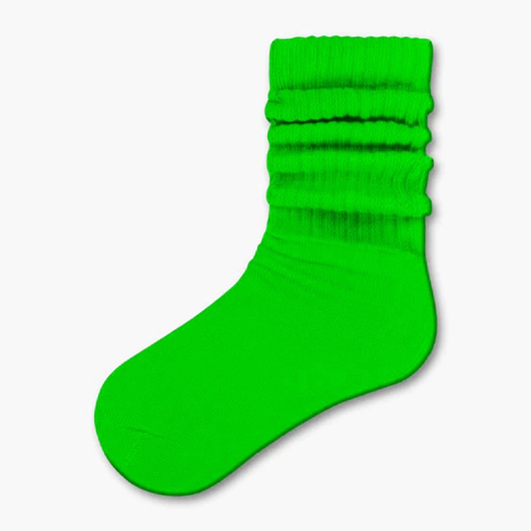 SGB Slouch Socks - Neon Color - Neon Green