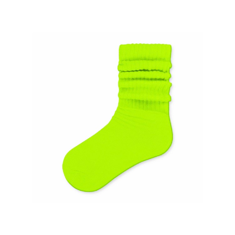 SGB Slouch Socks - Neon Color - Neon Yellow