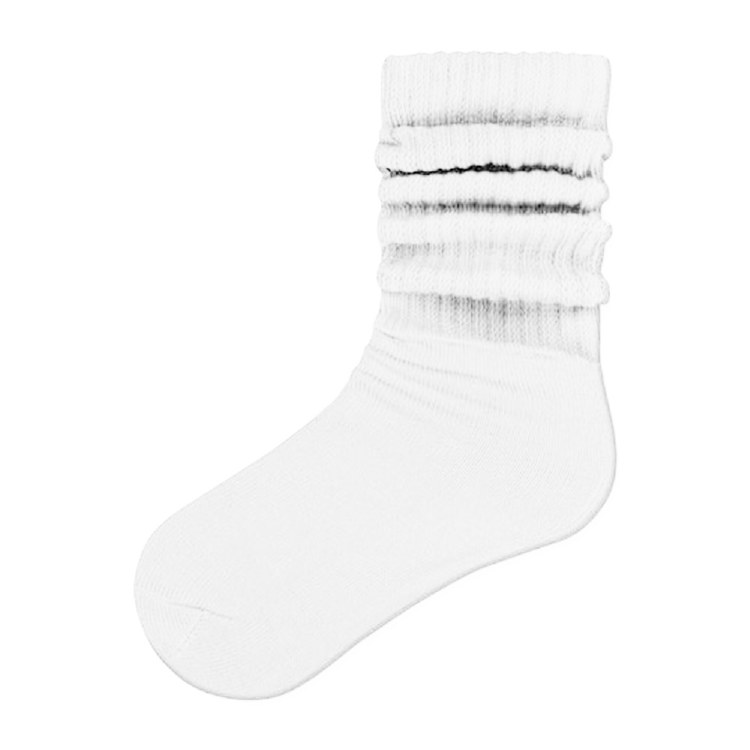 SGB Slouch Socks - Solid Color - White