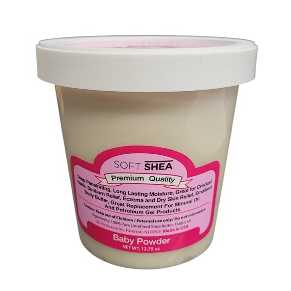 SoShea Whipped Shea Butter 12.75oz - Baby Powder