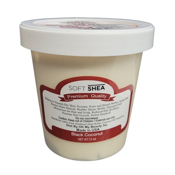 SoShea Whipped Shea Butter 12.75oz - Black Coconut