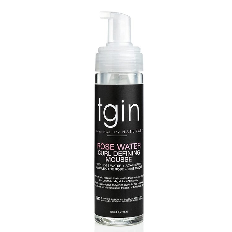 TGIN Rose Water Curl Defining  Mousse 8oz