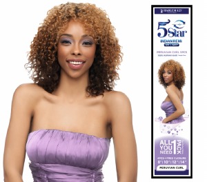 5 Star Indian Remi Wet & Wavy Peruvian Curl 5pc