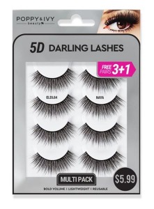 Poppy & Ivy 5D Darling Lashes Multipack - #ELDL64 - Knotted Classis Flare