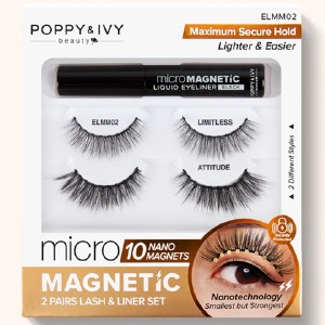 Poppy & Ivy Mercy Micro Magnetic Eyelash & Eyeliner Set - #ELMM02 - Limitless & Attitude Poppy & Ivy Mercy Micro Magnetic Eyelash & Eyeliner Set - #ELMM02 - Limitless & Attitude