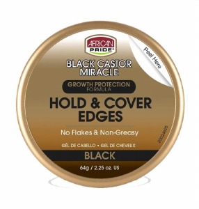 African Pride Black Castor Miracle Hold & Cover Edges 2.25oz