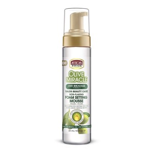 African Pride Olive Miracle Non-Flaking Foam Setting Mousse 8.5oz