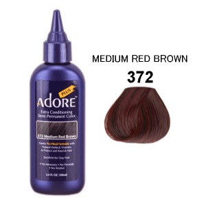 Adore Plus Semi-Permanent Hair Color - 372 - Medium Red Brown