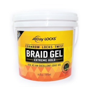 AllDay Locks Braid Gel - Extreme Hold - 64oz