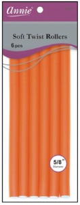 Annie Soft Twist Rollers - 10" - 6 Pack - #1208 - Orange