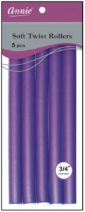 Annie Soft Twist Rollers - 10" - 5 Pack - #1210 - Purple