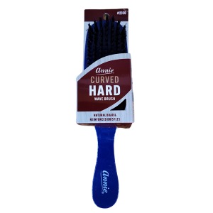 Hard Wave Curved Bristle Brush Black 50% Boar Bristle & 50% Firm Nylon Bristles #2330