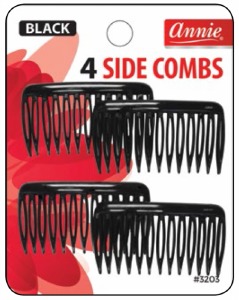 Side Combs Small, Black #3203