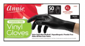 Vinyl Gloves X-Large 50ct, Black #3853