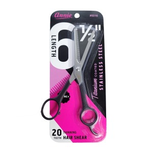 Annie 6.5" Thinning Shears 20 Teeth #5016 - Black Annie 6.5" Thinning Shears 20 Teeth #5016 - Black