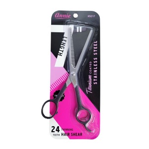 Annie 7" Thinning Shears 24 Teeth #5017 - Black Annie 7" Thinning Shears 24 Teeth #5017 - Black