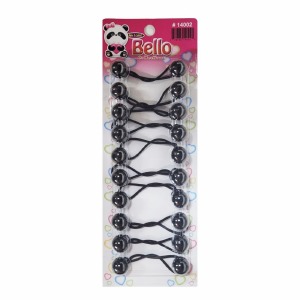 Bello Twin-Bead Hair-Knockers - 16mm - #14002 - Black