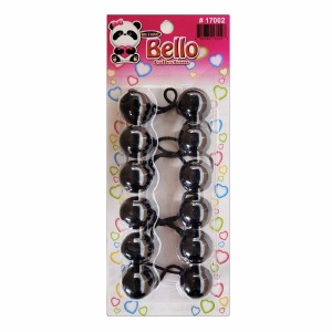 Bello Twin-Bead Hair-Knockers - 24mm - #17002 - Black