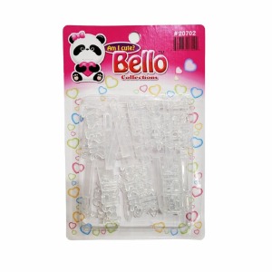 Bello Barrettes "I Love Jesus" Clear #20702