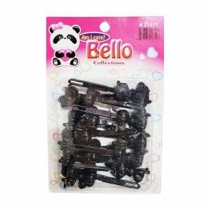 Bello Hair Barrettes - Bows - #21371 - Black