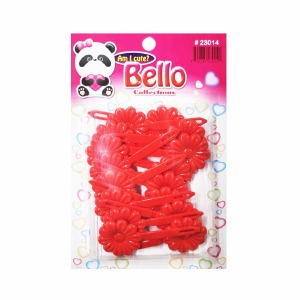 Bello Hair Barrettes - Flowers - #23014 - Red