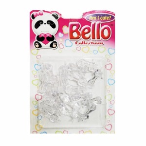 Bello Barrettes Mini Cat Clear #25006