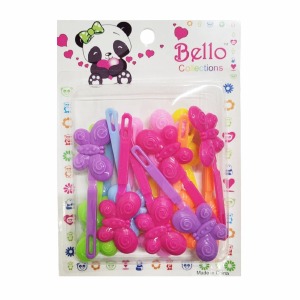 Bello Hair Barrettes - Butterfly - #27711 - Assorted Color