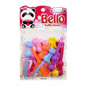 Bello Hair Barrettes - Cat - #27804 - Assorted Pastel