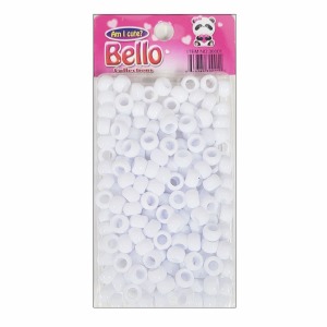 Bello Small Hair Beads - Small Package - #30001 - White Bello Small Hair Beads - Small Package - #30001 - White