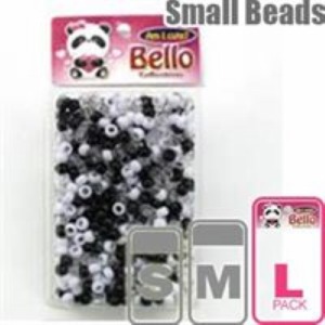 Bello Small Beads in Large Package - Black/White/Clear #30212