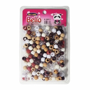 Bello Medium Hair Beads - Large Package - Brown Mix #38812