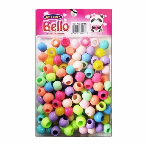 Bello Large Hair Beads - Large Package - Assorted Neon Color #39913