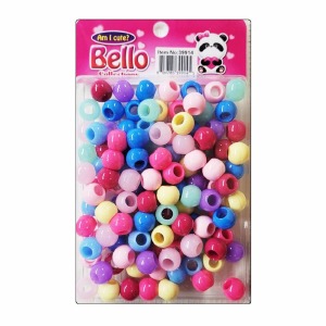 Bello Large Hair Beads - Large Package - Assorted Pastel Color #39914