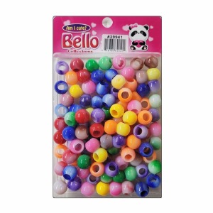 Bello Large Hair Beads - Large Package - Assorted Color Swirl #39941