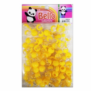 Bello Large Hair Beads - Large Package - Yellow Swirl #39954 Bello Large Hair Beads - Large Package - Yellow Swirl #39954