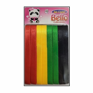 Bello 10mm Hair Ribbons - 8 Strips - #40941 Jamaica Colors Bello 10mm Hair Ribbons - 8 Strips - #40941 Jamaica Colors