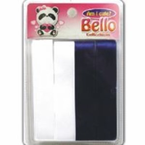 Bello 20mm Hair Ribbons - 4 Strips - #41865 White/Navy Bello 20mm Hair Ribbons - 4 Strips - #41865 White/Navy