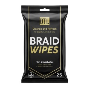 BTL Braids, Locs & Scalp Braid Wipes - 25 wipes