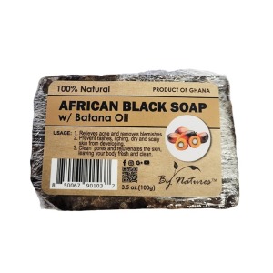 By Nature African Black Soap 3.5oz - Batana