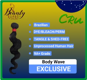 CRU 9A Body Wave Unprocessed Human Hair Bundle - # 1