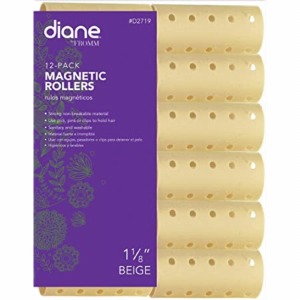 Diane Magnetic Rollers Beige 1 1/8''  12pk #D2719