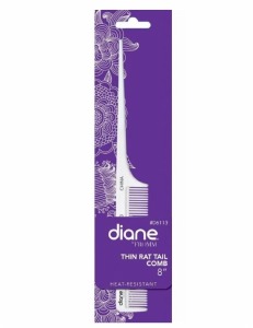 Diane Heat Resistant Thin Tooth Rat Tail Comb 8 Inch #6113